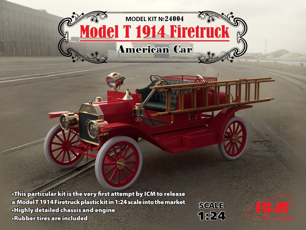 Icm Model T 1914 Firetruck 1 24 24004 First Mass